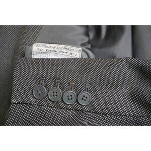 Anderson & Sheppard Gray Nailhead Wool Savile Row Sport Coat Jacket Sz 40